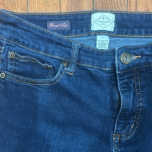 St. John's Bay Denim - St. John's Bay Blue Straight Leg Jeans Classic Style